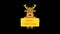 Reindeer holds sign with inscription Merry Christmas. Alpha channel