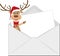 Reindeer and letter envelope