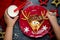 Reindeer pancakes funny and easy breakfast on Christmas