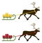 Reindeer pulling sledge