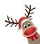 Reindeer red nose scarf santa claus hat