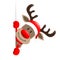 Reindeer Right Side Vertical Banner Thumb Up