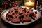 reindeer-shaped cookies on a square plate