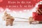 Reindeer With Sled, Red Background, Quote Always Reason Smile