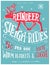 Reindeer sleigh rides retro poster