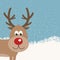 Reindeer snowy background