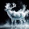 Reindeer, symbol of christmas, frozen and cold, covered with ice