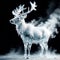 Reindeer, symbol of christmas, frozen and cold, covered with ice