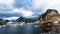 Reine,Norwegian fishing village at the Lofoten Islands in Norway