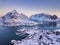 Reine Village on the Lofoten Islands in Winter, Norway