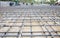 Reinforce iron cage net for built building floor in construction