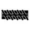 Reinforcement bar rebar ribbed metal rod icon black color vector illustration image flat style