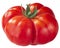 Reisetomate  heirloom ribbed tomato Solanum lycopersicum fruit isolated