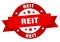 reit round ribbon isolated label. reit sign.