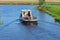 The Reitdiepveer with passengers, sailing over the Reitdiep in Groningen