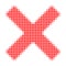 Reject Cross Halftone Dotted Icon