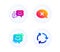 Reject, Happy emotion and Smile chat icons set. Recycling sign. Delete message, Web chat, Happy face. Vector