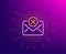 Reject mail line icon. Delete message sign. Vector
