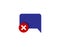 Reject message icon decline chat sign vector image