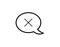 Reject message icon decline chat sign vector image