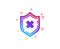 Reject protection icon. Decline shield sign. Vector