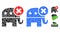 Reject Republican Composition Icon of Round Dots