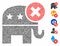 Reject republican Mosaic Icon of Unequal Items