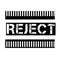 REJECT stamp on white