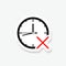 Reject time management sticker icon