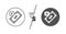 Rejected Payment line icon. Dollar money sign. Vector