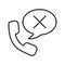 Rejected phone call linear icon
