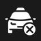 Rejected taxi order dark mode glyph ui icon