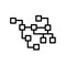 relational database icon isolated on white background