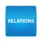 Relations shiny blue square button