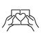 Relationship divorce icon, outline style