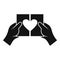 Relationship divorce icon, simple style