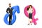 Relationship between man and woman at work. Male and female equality in business. Businessman and businesswoman standing