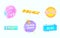 Relax Banners, Good Vibes Motivation Icons Set. Colorful Labels or Emblems with Typography Quotes Relax and Enjoy