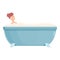 Relax bath icon cartoon vector. Water shower