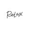 Relax calligraphy quote lettering