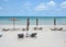 Relax chairs on the beach in Phan Rang, Vietnam