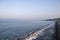 Relax on a deserted sea beach. Journey to the paradise sea beach. Sochi beaches