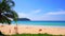 Relax on an empty sea beach Travel to the paradise sea beach Amazing sea beautiful beach in Phuket Thailand