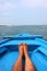 Relax Foot on Blue Boat