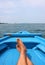 Relax Foot on Blue Boat