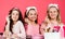 Relax and having fun. small girls in beauty salon. little sisters in retro fashion headscarf. makeup for kids. group of