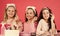 relax and having fun. small girls in beauty salon. little sisters in retro fashion headscarf. makeup for kids. group of