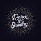 Relax its sunday hand written lettering