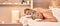 Relax, massage and couple in spa for holiday, vacation and anniversary weekend with candles. Love, luxury resort and