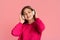 Relax and music. Teen girl in wireless headphones enjoying favorite song